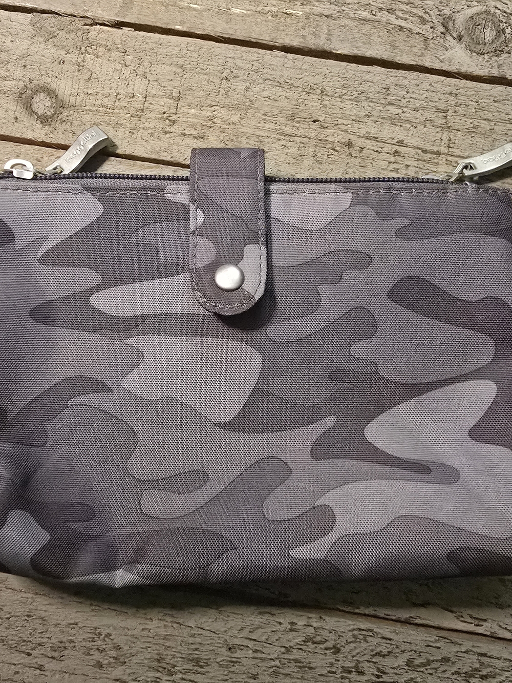 Baggallini Gray Camo Cosmetic Pouch